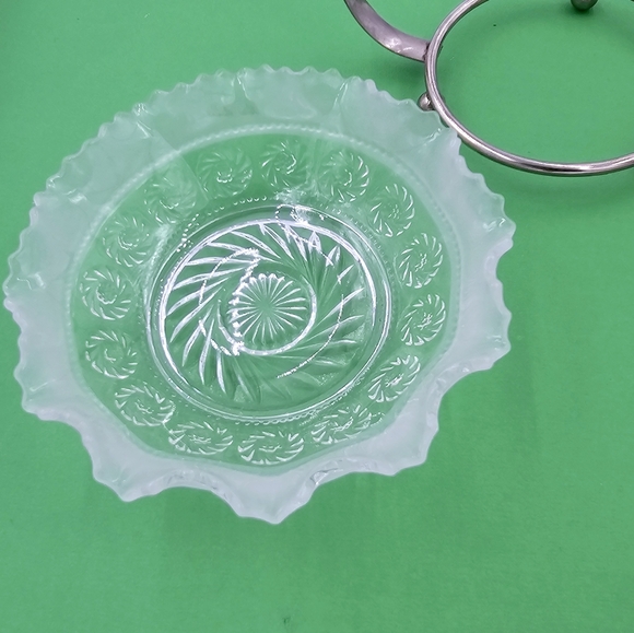 Vintage 2 Pc Chromium Plate & Glass Olive/Relish Dish Sheffield England - Picture 9 of 9